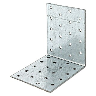 Alberts Escuadra con placa perforada (L x An x Al: 100 x 100 x 80 mm)