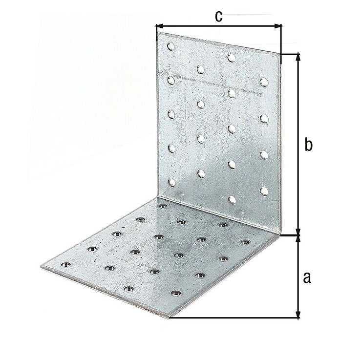 Alberts Escuadra con placa perforada (L x An x Al: 100 x 100 x 80 mm) | BAUHAUS