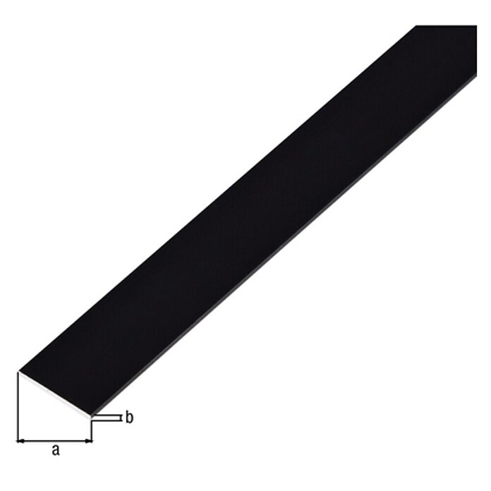 Alberts Barra plana (L x An: 1.000 x 30 mm, Espesor: 2 mm, Negro) | BAUHAUS
