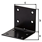 Alberts Escuadra con placa perforada (L x An x Al: 60 x 60 x 60 mm, Negro) | BAUHAUS
