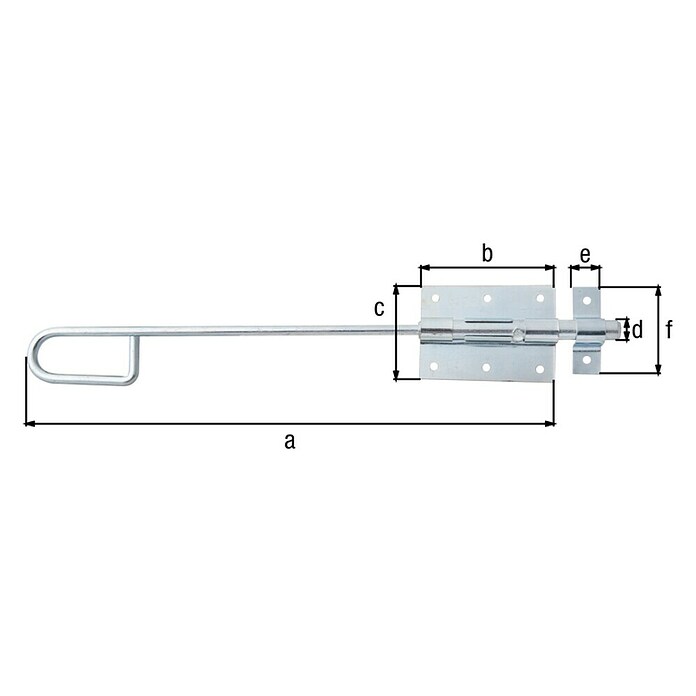 Alberts Pestillo deslizante tipo bayoneta (L x An: 400 x 67 mm, Plateado, Zincado) | BAUHAUS