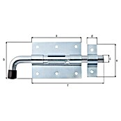 Alberts Pestillo con pasador (L x An: 165 x 67 mm, Zincado) | BAUHAUS