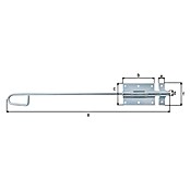 Alberts Pestillo deslizante tipo bayoneta (L x An: 500 x 67 mm, Plateado, Zincado) | BAUHAUS