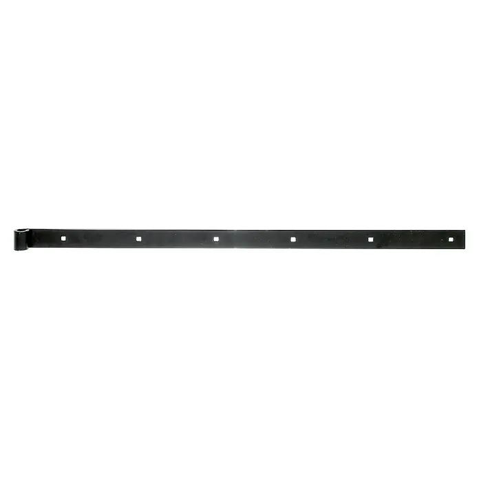 Stabilit Ladenband - L x B: 800 x 35 mm, Stahl, Beschichtet, Schwarz - Nahaufnahme eines metallischen Magazins für Schusswaffen mit mehreren Aussparungen.