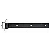 Alberts Bisagra recta (L x An: 300 x 35 mm, Espesor: 5 mm, Negro, Zincado) | BAUHAUS