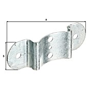 Alberts Soporte para vallas (Específico para: Postes y travesaños de cercados semicirculares de Ø80 mm) | BAUHAUS