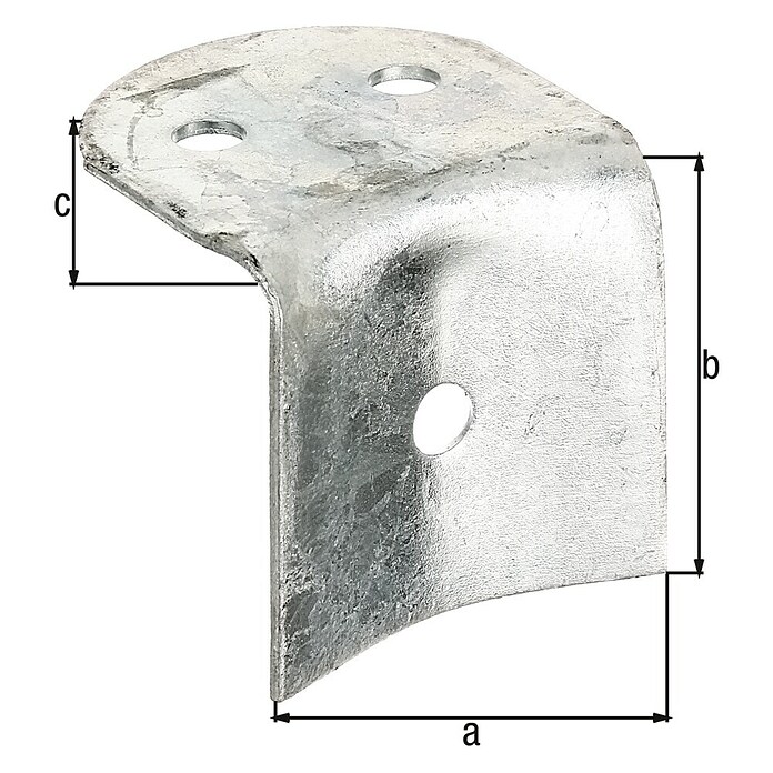 Alberts Soporte para vallas para pasamanos (Específico para: Postes y travesaños de cercados semicirculares de Ø100 mm) | BAUHAUS