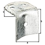 Alberts Soporte para vallas para pasamanos (Específico para: Postes y travesaños de cercados semicirculares de Ø100 mm) | BAUHAUS