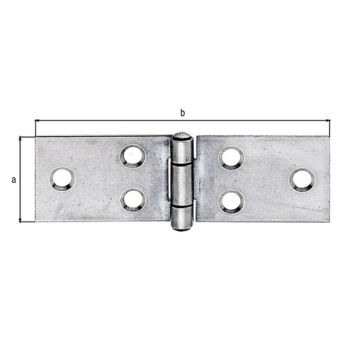 Alberts Bisagra larga (An x Al: 80 x 28 mm, Espesor: 1,5 mm) | BAUHAUS