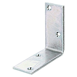 Alberts Escuadra para vigas (L x An x Al: 100 x 100 x 40 mm, Acero, Zincado, Plateado)