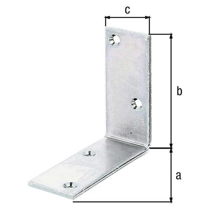 Alberts Escuadra para vigas (L x An x Al: 100 x 100 x 40 mm, Acero, Zincado, Plateado) | BAUHAUS