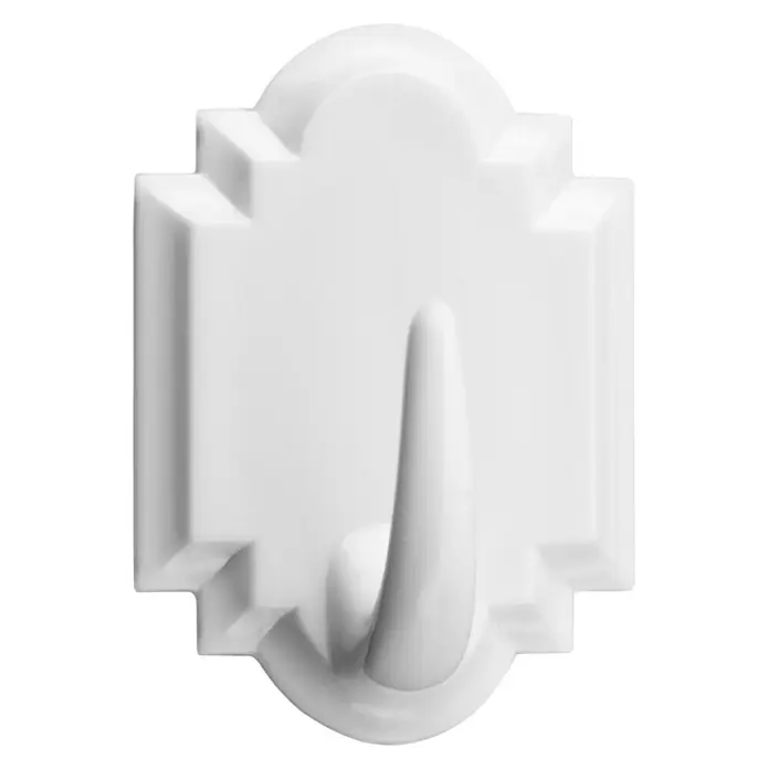 Inofix Colgador adhesivo 2061 - Blanco - Gancho adhesivo blanco para montaje en pared, ideal para colgar objetos ligeros sin taladrar. Una solución práctica para la organización del hogar.