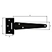 Alberts Bisagra (L x An: 198 x 90 mm, Acero, Lacado) | BAUHAUS