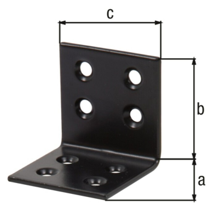 Alberts Conector en ángulo (L x An x Al: 40 x 40 x 40 mm, Otros, Negro) | BAUHAUS