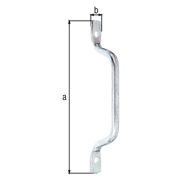 Alberts Tirador alargado St. Etiénne (L x An: 159 x 13 mm, Acero, Zincado) | BAUHAUS