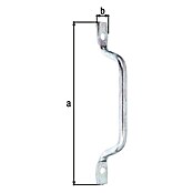 Alberts Tirador alargado St. Etiénne (L x An: 159 x 13 mm, Acero, Zincado) | BAUHAUS