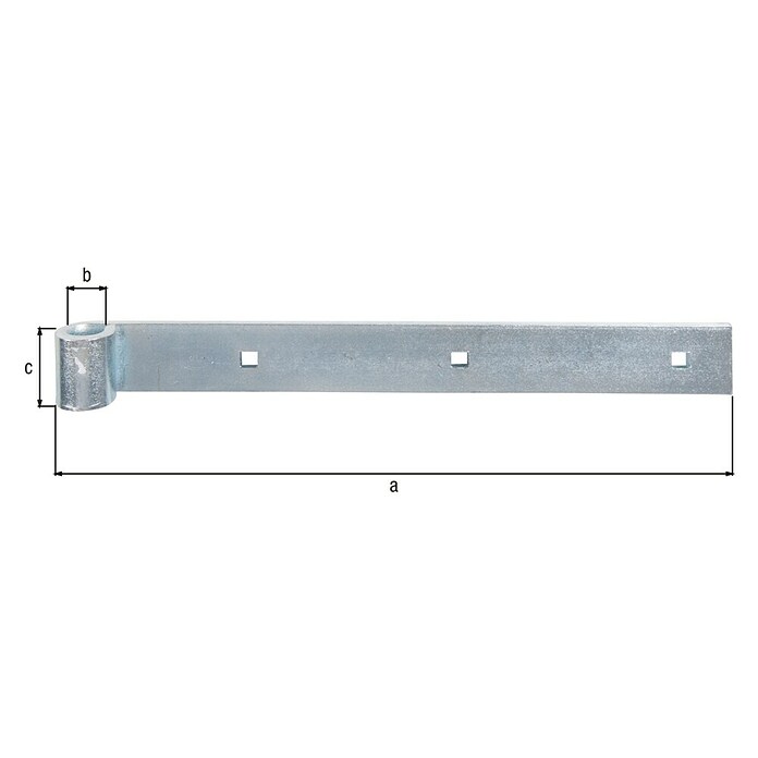 Alberts Bisagra recta (L x An: 300 x 35 mm, Espesor: 5 mm, Plateado, Zincado) | BAUHAUS