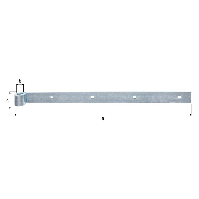 Alberts Bisagra recta (L x An: 400 x 35 mm, Espesor: 5 mm, Plateado, Zincado) | BAUHAUS