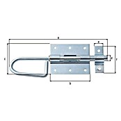 Alberts Pestillo deslizante tipo bayoneta (L x An: 200 x 66 mm, Plateado, Zincado) | BAUHAUS