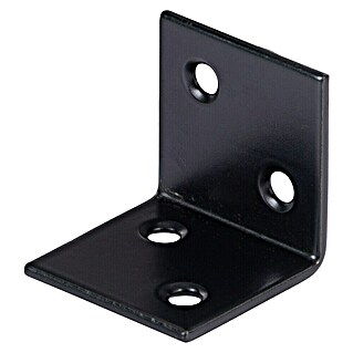 Alberts Conector en ángulo (L x An x Al: 30 x 30 x 30 mm, Revestido, Negro)