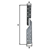 Alberts Escuadra asimétrica (L x An x Al: 33 x 33 x 210 mm, Zincado, Por ambos lados) | BAUHAUS