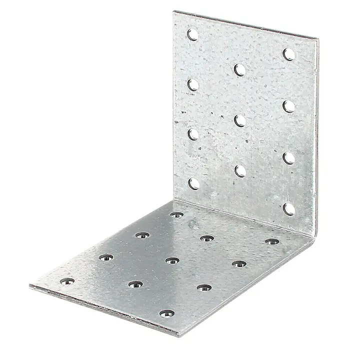 Stabilit Lochplattenwinkel - 80 x 80 x 60 mm, 1 Stk. - Winkelverbinder aus Metall mit vielen Löchern zur Befestigung, ideal für stabile Holzkonstruktionen und Verbindungen.