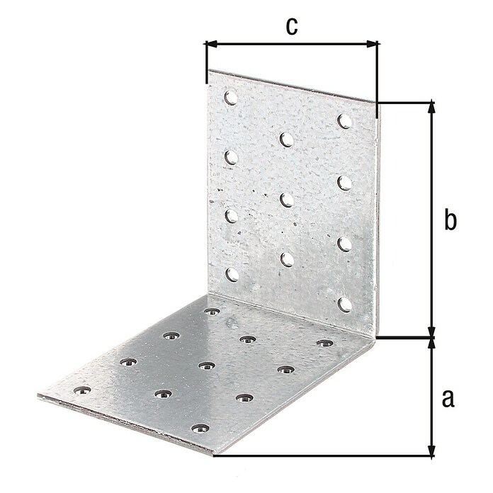 Stabilit Escuadra con placa perforada (80 x 80 x 60 mm, 1 ud.) | BAUHAUS