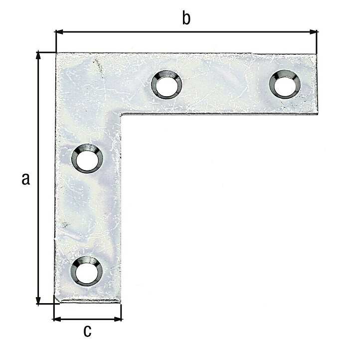Alberts Escuadra esquinera (L x An x Al: 40 x 10 x 40 mm, Zinc) | BAUHAUS