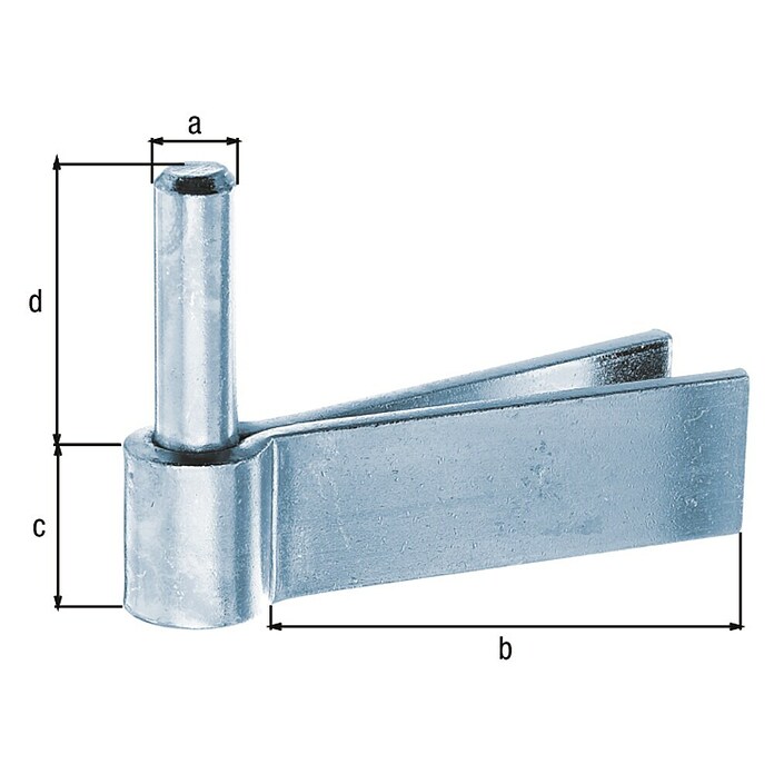 Alberts Gozne de puerta (Largo: 120 mm, Diámetro estribo: 14 mm, Empotrar) | BAUHAUS
