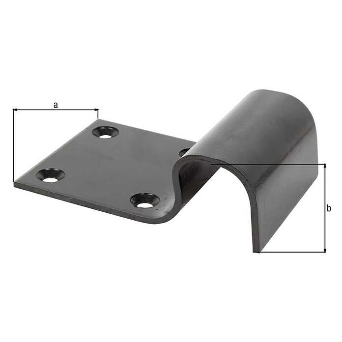 Alberts Tope de cierre Plus (An x Al: 90 x 50 mm, Negro) | BAUHAUS