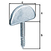 Alberts Tope de cierre para postigos (L x An x Al: 55,5 x 34 x 3 mm, Zincado) | BAUHAUS