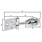 Alberts Pestillo (L x An: 93,5 x 31,5 mm, Zincado) | BAUHAUS