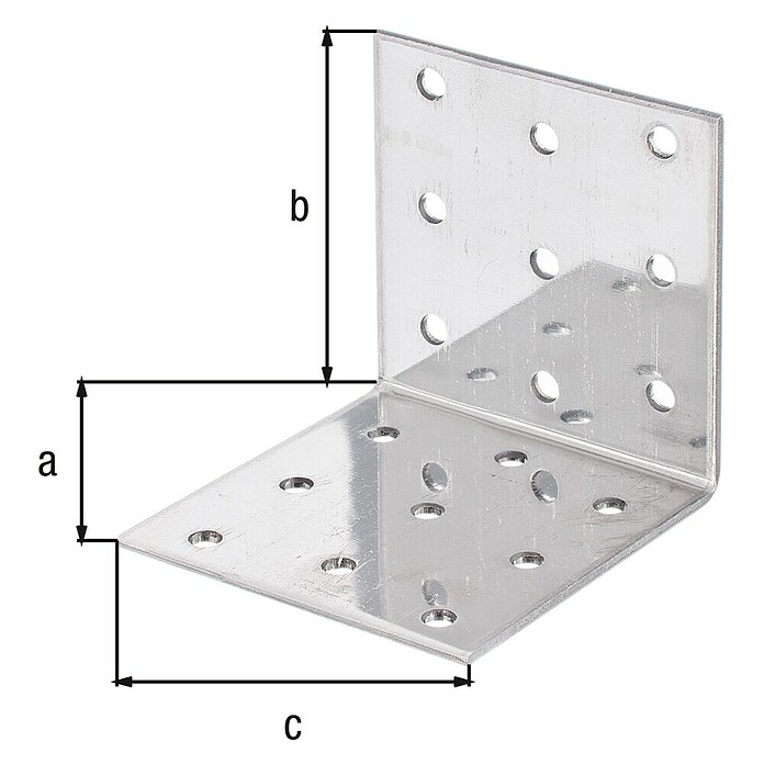 Alberts Escuadra con placa perforada (L x An x Al: 40 x 40 x 60 mm) | BAUHAUS