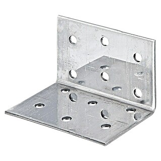 Alberts Escuadra con placa perforada (L x An x Al: 40 x 40 x 60 mm, Acero inoxidable)