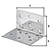 Alberts Escuadra con placa perforada (L x An x Al: 40 x 40 x 60 mm, Acero inoxidable) | BAUHAUS