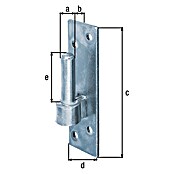 Alberts Gozne de puerta (Diámetro estribo: 14 mm, Diámetro de agujero: 7 mm) | BAUHAUS