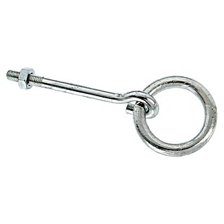 Alberts Gancho con ojal (Largo: 130 mm, Acero, 10 ud.)