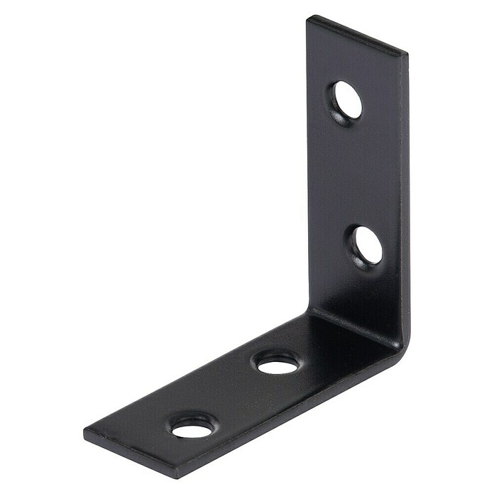 Alberts Escuadra de silla (L x An: 40 x 40 mm, Acero, Revestido, Espesor: 15 mm, Negro) | BAUHAUS