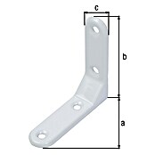 Alberts Escuadra de silla reforzada (L x An x Al: 75 x 75 x 20 mm) | BAUHAUS