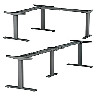 Tischgestell 3M3S (Anthrazit, Höhenverstellung: 625 cm - 1.275 cm, Traglast: 180 kg, Stahl)