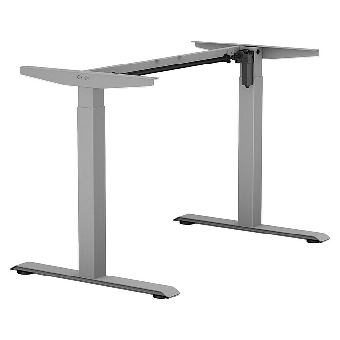 Bastidor de mesa E-More (Ajuste de altura: 700 cm - 1.170 cm, Capacidad de carga: 80 kg, Acero, Plateado) | BAUHAUS