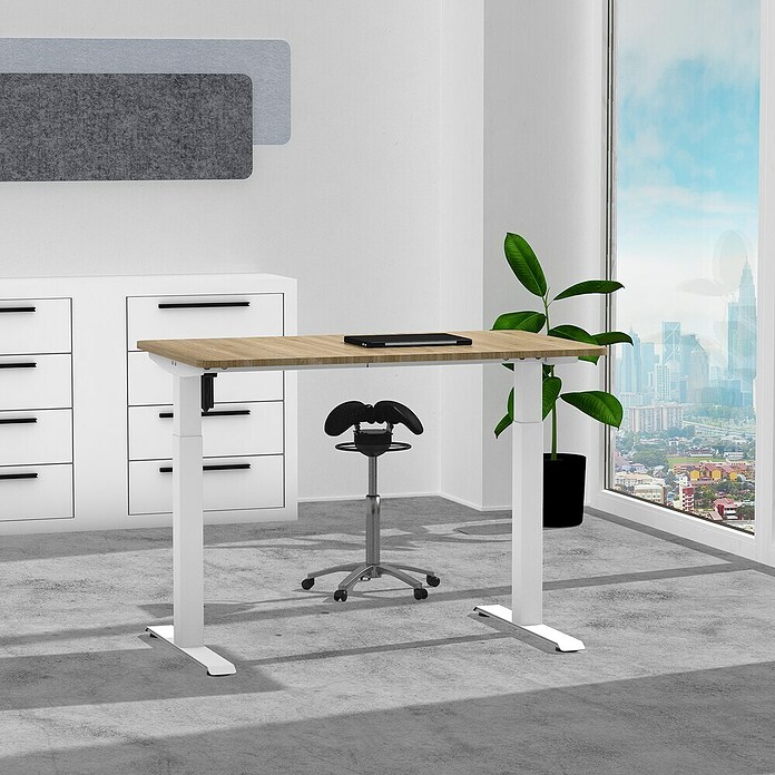 Bastidor de mesa E-More (Ajuste de altura: 700 cm - 1.170 cm, Capacidad de carga: 80 kg, Acero, Aluminio) | BAUHAUS