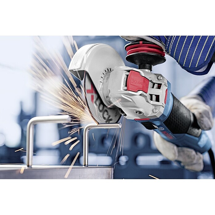 Bosch Professional X-Lock Amoladora GWX 750-125 X-Lock (750 W, Diámetro disco: 125 mm, Número de revoluciones de marcha en vacío: 11.000 r.p.m.)