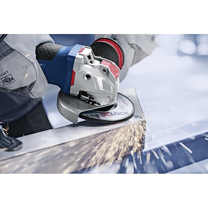 Bosch Professional X-Lock Amoladora GWX 750-125 X-Lock (750 W, Diámetro disco: 125 mm, Número de revoluciones de marcha en vacío: 11.000 r.p.m.)