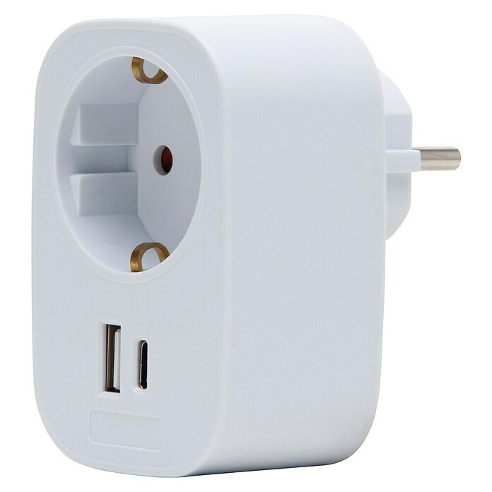 Stopcontactinzet met USB (Wit) | BAUHAUS
