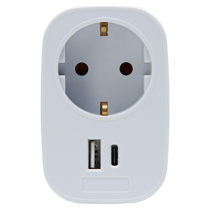 Stopcontactinzet met USB (Wit) | BAUHAUS