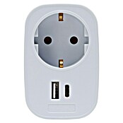 Stopcontactinzet met USB (Wit) | BAUHAUS