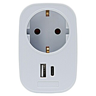 Stopcontactinzet met USB (Wit)