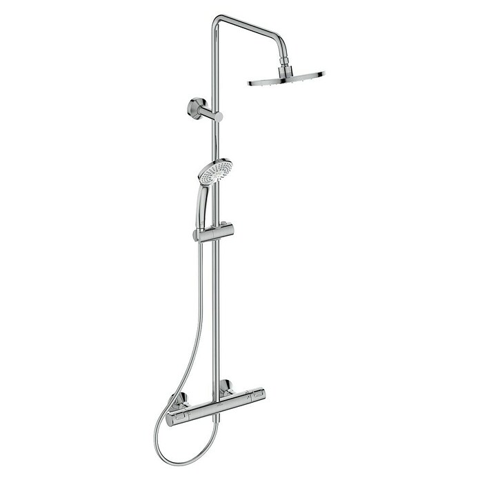 Ideal Standard Ceratherm Duschsystem T25 (Mit Thermostatarmatur, Lochabstand: 70 cm, Anzahl Strahlarten: 3 Stk., Chrom) | BAUHAUS