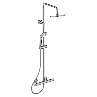 Ideal Standard Ceratherm Duschsystem T25 (Mit Thermostatarmatur, Lochabstand: 70 cm, Anzahl Strahlarten: 3 Stk., Chrom)